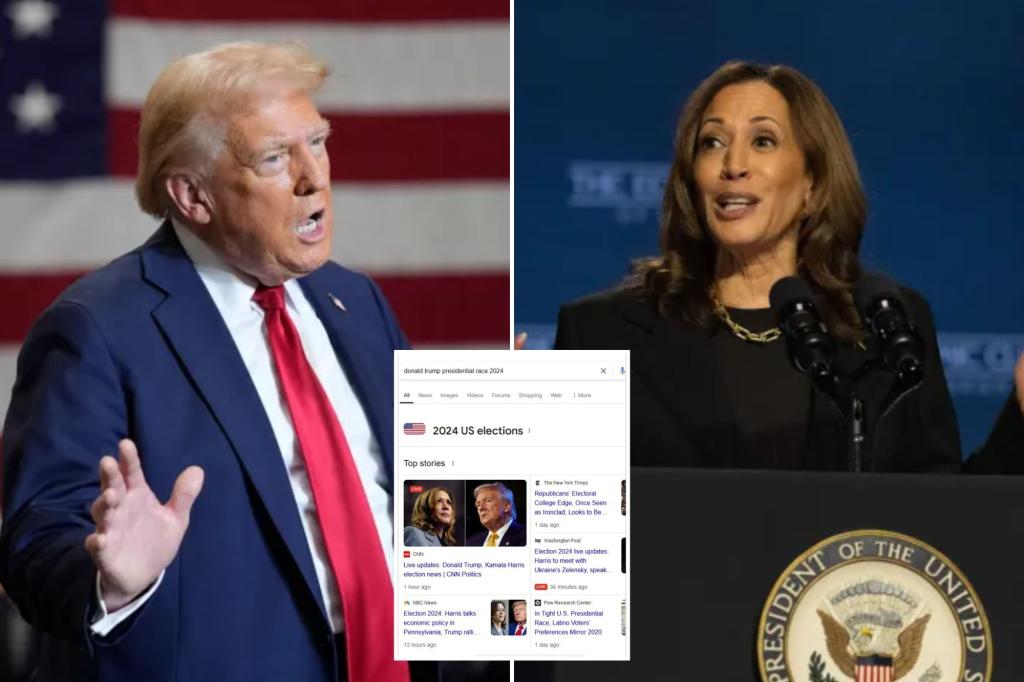 Google Search Favors Kamala Harris Over Trump, Puts 'Left-Biased' Articles Top of GOP Candidate's Page: Study